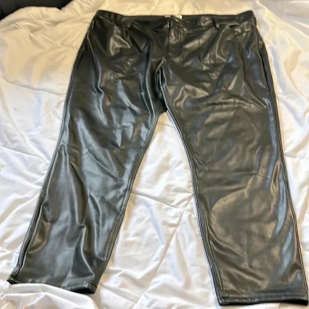 Abercrombie and Fitch curve love vegan leather skinny high rise 37/24